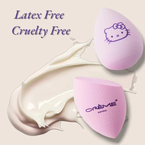 Hello Kitty The Creme Shop Makeup Blending Sponge Set Of 2 Latex & Cruelty Free - Picture 2 of 7